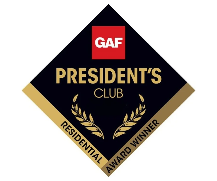 GAF President's Club Residential Award Winner — Ultimate Roofing