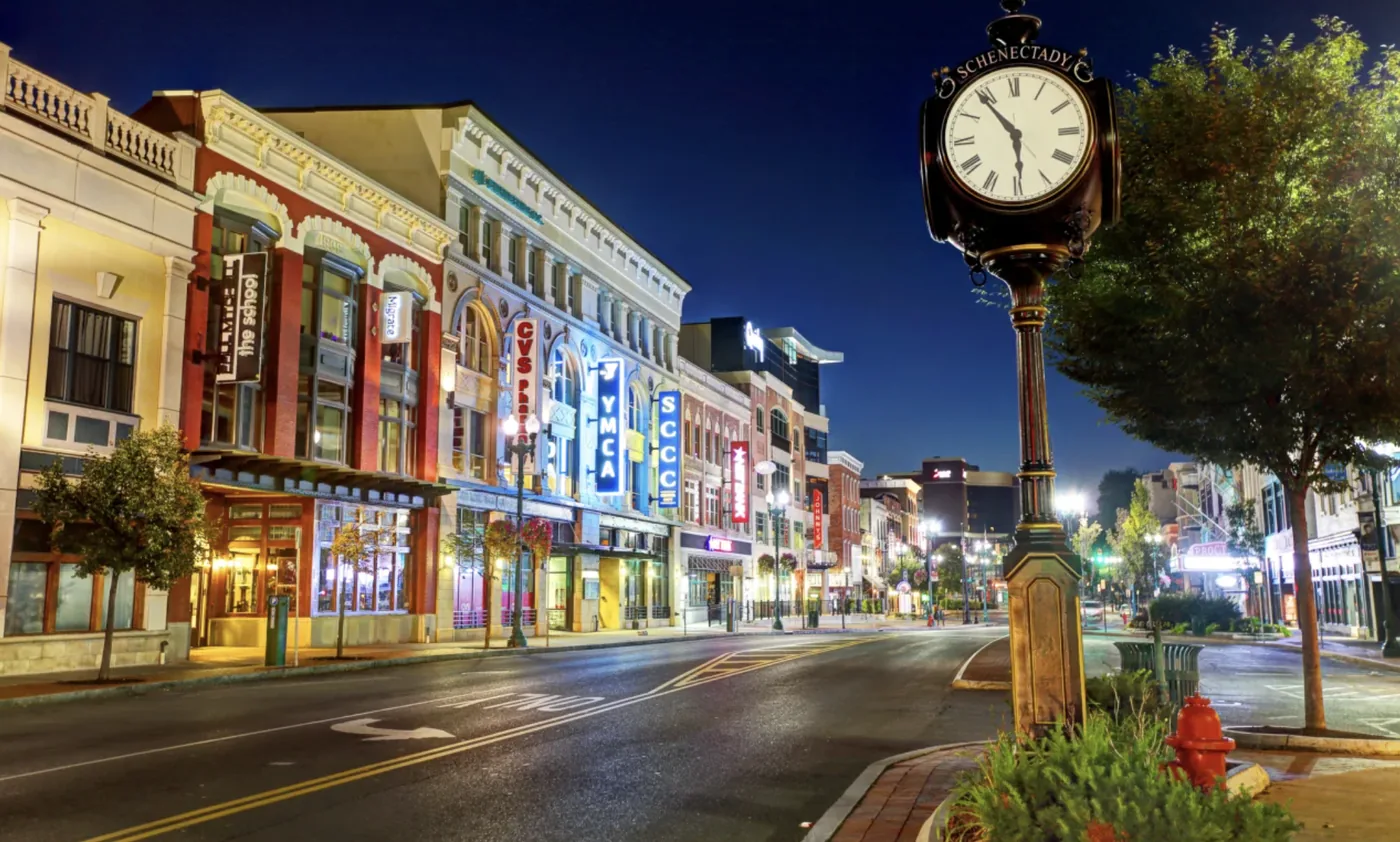 Downtown Schenectady, NY — Ultimate Roofing headquarters city